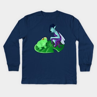 Frog Prince and Fairy Kids Long Sleeve T-Shirt